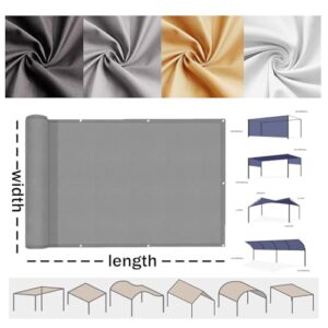 Alternative view of HSFFBHFBH Sonnensegel Wasserdicht Rechteckig mit Ösen und Seil 3.5x4.1m Sonnenschutz Terrasse UV-Schutz, wetterfest, Polyester Schattierungsnetz für Außenbereiche wie Garten Terrasse - Dunkelgrau