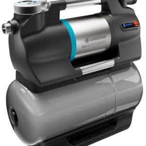 Gardena Hauswasserwerk 6300 SilentComfort: Pumpe mit 25 l Wasserspeicher und integriertem Filter, Fördermenge 6300 l/h, Trockenlaufsicherung, extra leise, via Bluetooth-App steuerbar (9068-20)