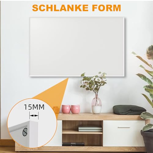 SROCHN Infrarotheizung 500 Watt mit Netzschalter, Infarotheizkoerper Wandmontage mit Überhitzungsschutz, Infrarot Wandheizung für 5-10 m² – Bild 4