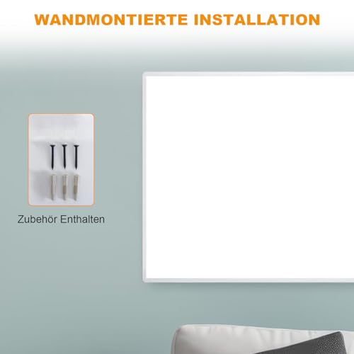 SROCHN Infrarotheizung 500 Watt mit Netzschalter, Infarotheizkoerper Wandmontage mit Überhitzungsschutz, Infrarot Wandheizung für 5-10 m² – Bild 5