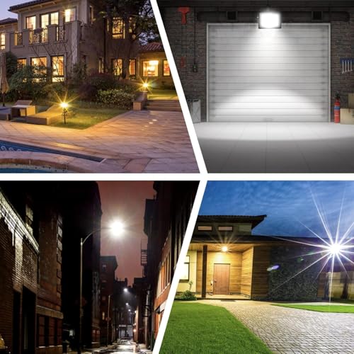 2PCS-Led Strahler Außen 400W Superhell Außenstrahler,IP66 Wasserdicht LED Fluter 40000LM Flutlicht led aussenstrahler 6000K Kaltweiß LED Außenstrahler für Garten, Innenhöfe, Garage, Hotel, Sportplatz – Bild 6