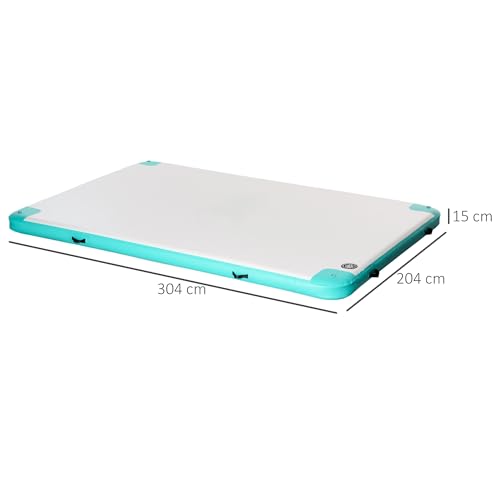 Tidyard Aufblasbare Badeinsel, 500 kg Tragfähigkeit, rutschfeste Oberfläche, 304 x 204 x 15 cm, für Pool und See zum Entspannen mit Familie und Freunden – Bild 4