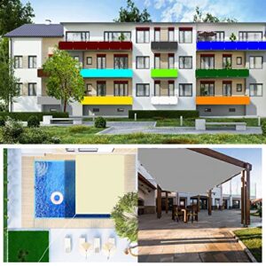 Alternative view of Sonnensegel 2 x 7 m Sonnensegel Rechteckig Wasserdicht, Sonnenschutz Segel mit Ösen und Befestigungsseile für Patio Balkon Terrasse Camping, Dunkelgrau