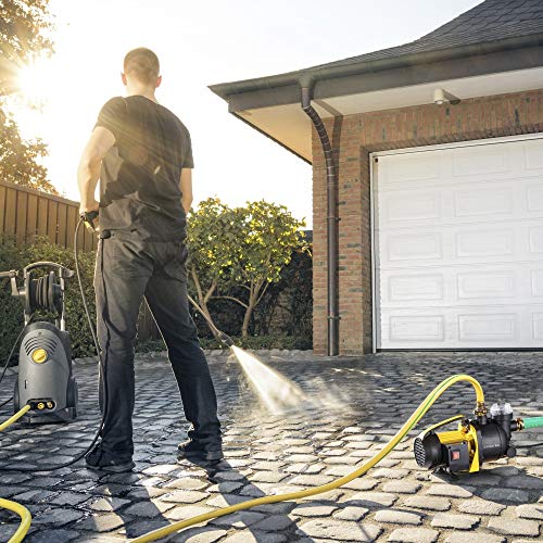 TROTEC Gartenpumpe TGP 1005 E – Pumpe mit Leistung 3300 l/h, 1000 W – Förderdruck 4,2 bar, Förderhöhe 42 m, Ansaughöhe 7 m, Wasserpumpe für Regenfässer, Zisternen, Gartenteiche mit Filter – Bild 6