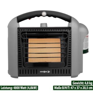 Alternative view of BRUNNER Devil Megaheater Gasheizer XL Leistungsstarker Gasheizstrahler mit 4,8kW. Camping-Gasheizung Zelt-Heizung Innenräume und Vorzelt für Gaskartusche oder Gasflasche.
