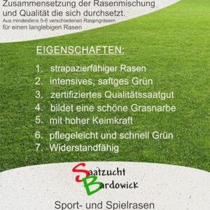 Alternative view of 20kg Grassamen für Spiel- und Sportrasen | Rasensamen für besonders strapazierfähigen Spielrasen - für 800m²