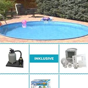 Alternative view of Poolprofi Stahlwandbeckenset Baltimore ø 4,20m x 1,50m ohne Leiter Folie 0,6mm blau