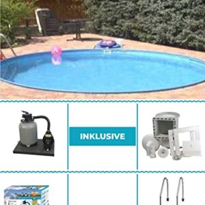 Alternative view of Poolprofi Stahlwandbeckenset Baltimore ø 4,20m x 1,50m Tiefbeckenset Folie 0,6mm blau