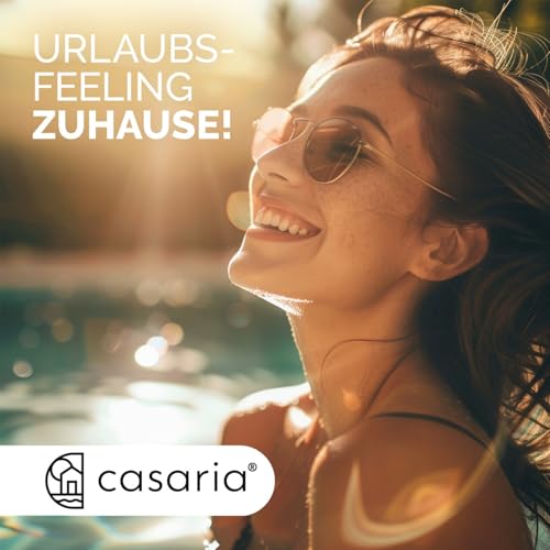 Casaria® Sonnenliege 2 Personen mit Klapptisch Gartenliege 7cm Auflagen Wetterfest 400kg Belastbar Liegestuhl Verstellbar Schwarz Anthrazit 200x115cm – Bild 7