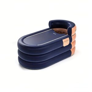 Tragbare aufblasbare Badewanne, 6 Lagen Baumwollpolsterung Einweichwanne Mit Boden- Und, Kompakte Reisebadewanne aus PVC Faltbare Wanne für Home-SPA Heißbad Erwachsene Wohnung Camping