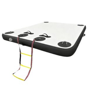 Aufblasbares Schwimmdock mit Seilleiter für Pool, See, Strand und Ozean Entspannung