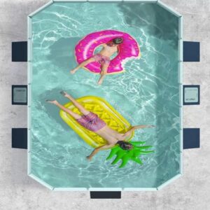 Alternative view of YXFAZPP Faltbares Schwimmbad, Nicht aufblasbare Pools, tragbares Schwimmbad mit Hartplastikschale, große oberirdische Schwimmbecken für Erwachsene für Hinterhof, Garten (160 * 120 * 47cm)