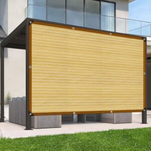 Schattennetz-90% schattiernetz mit ösen, 4x5m Schattierungsnetz geeignet für Pergolen,Garten,Pflanzen,Hofdächer, Gewächshausbeschattung und Camping im Freien beschattungsnetz.Beige