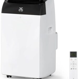 Mobiles Klimagerät 10000BTU, 3-in-1 Mobile Klimaanlage mit Abluftschlauch, Kühlen, Entfeuchten und Ventilieren, Klimagerät mit Timer, 2,9KW, für Raumgröße bis 46㎡, Weiß [Energieklasse A]