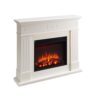 BALDERIA Leandros - Elektrischer Kamin mit weißem Kaminsims und 3D Flammeneffekt