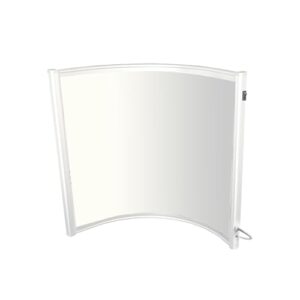 Könighaus Infrarotheizung Standgerät | Infrarot Bogenheizung - 300W mit TÜV/GS 5 Jahre Herstellergarantie ✓ Ideal als Schreibtisch Heizung ✓ fester Stand ✓- Weiß - 300W