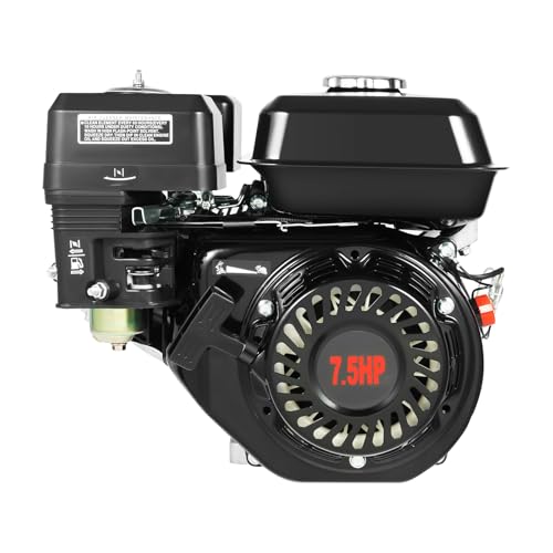 MINRS Stromerzeuger (Benzin) Stromgenerator (max 5100 W 3,6L Tank 7,5Hp 4-Takt Niedrigen Kraftstoffverbrauch Schnelle Zündung Geringes Arbeitsgeräusch Ölmangelsicherung) Benzin Motor Schwarz