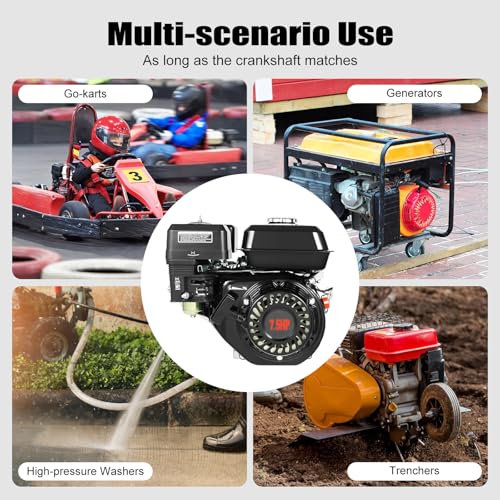 MINRS Stromerzeuger (Benzin) Stromgenerator (max 5100 W 3,6L Tank 7,5Hp 4-Takt Niedrigen Kraftstoffverbrauch Schnelle Zündung Geringes Arbeitsgeräusch Ölmangelsicherung) Benzin Motor Schwarz – Bild 7