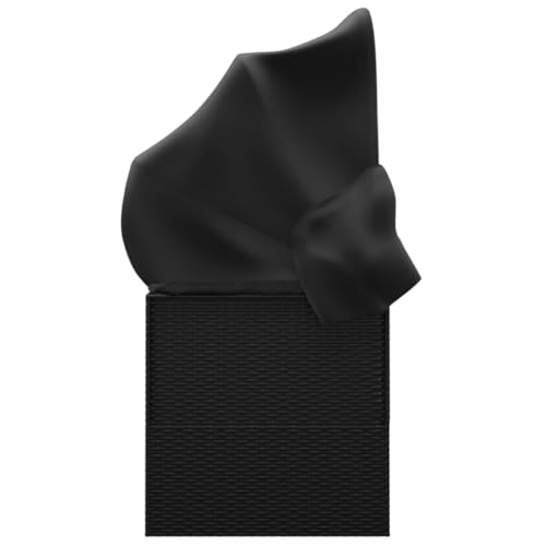 vidaXL Outdoor Loungebett, Verstellbar Gartensofa mit Kissen Dach, Sonnenliege mit Stahlrahmen, Relaxliege Lounge Sofa, Schwarz Poly Rattan – Bild 8