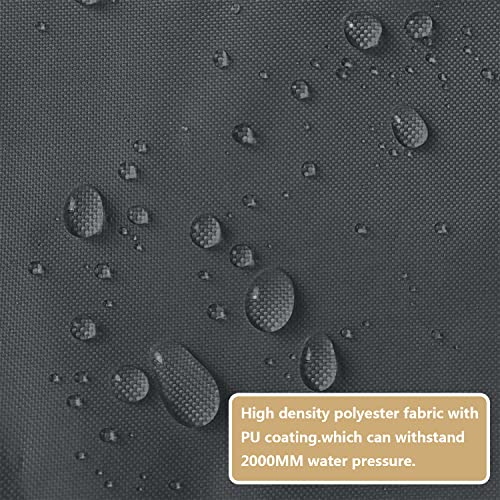 Sonnensegel wasserdicht 2x3M,Sonnenschutz- und Wetterschutz-Markise, UV-Schutz Schattiernetz mit Ösen und Kordel für Garten und Terrasse-Dunkelgrau – Bild 4