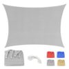 Sonnensegel 2.5x6m Rechteckig Sonnenschutz Atmungsaktives HDPE Sonnensegel UV Schutz 95% Sunsegel für Garten Balkon Terrasse Outdoor Camping Patio, Grau (Maßgeschneiderte Größen verfügbar)