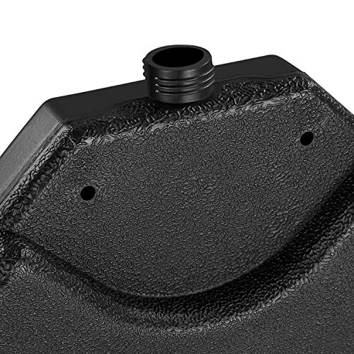 Yaheetech 4-TLG. Sonnenschirmständer Ampelschirmständer Schirmgewicht mit 80 kg Sand oder 60 kg Wasser befüllbar Beschwerungsplatten Marktschirmständer für Bodenkreuz, Schwarz – Bild 5