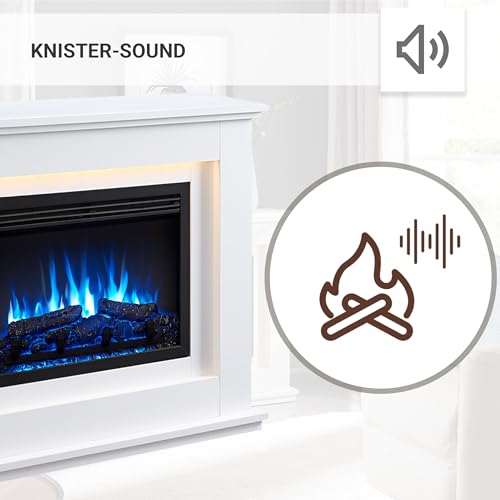 BALDERIA Baldur - Elektrokamin mit Heizung, weißer Standkamin mit App – Bild 8
