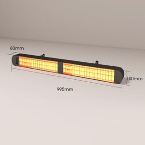 Alternative view of Byecold Infrarotheizung 1500W, Infrarot Heizstrahler mit Fernbedienung & WiFi APP, Wall-Mounted Hanging, Elektroheizung Wand & Deckenmontage, Innen & Außen, Terrasse, Balcony, Garten, Schwarz