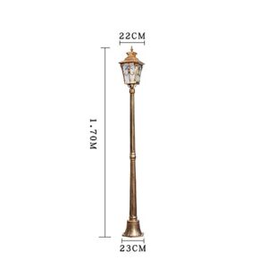 Alternative view of XJBWSDE Stehleuchte für den Außenbereich, Europäischer Garten, Aluminium, wasserdicht, viktorianischer Retro-Stil, Straßenbeleuchtung (Höhe 170 cm)
