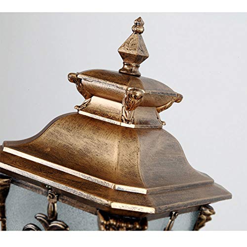 XJBWSDE Stehleuchte für den Außenbereich, Europäischer Garten, Aluminium, wasserdicht, viktorianischer Retro-Stil, Straßenbeleuchtung (Höhe 210 cm) – Bild 5