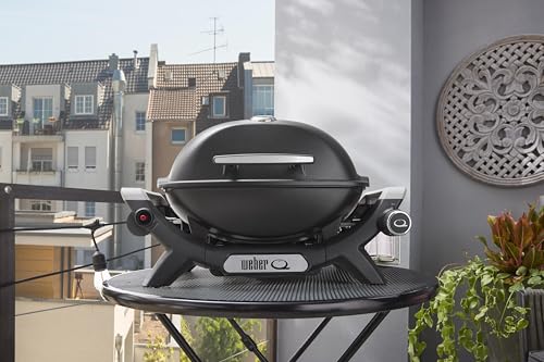 Weber Q 1100N Gasgrill/Tragbarer, leichter Grill für Camping, Terrassen und Balkone mit Hochleistungsbrenner, porzellanemaillierten Gussrosten und elektronischer Zündung, Mitternachtsschwarz – Bild 10