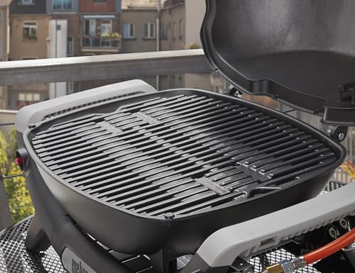 Weber Q 1100N Gasgrill/Tragbarer, leichter Grill für Camping, Terrassen und Balkone mit Hochleistungsbrenner, porzellanemaillierten Gussrosten und elektronischer Zündung, Mitternachtsschwarz – Bild 12