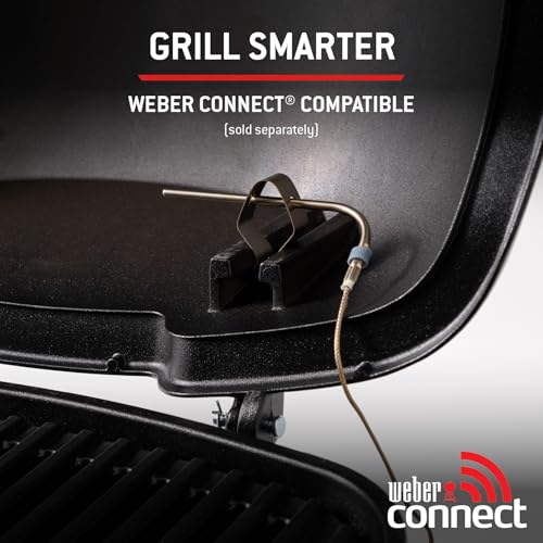 Weber Q 1100N Gasgrill/Tragbarer, leichter Grill für Camping, Terrassen und Balkone mit Hochleistungsbrenner, porzellanemaillierten Gussrosten und elektronischer Zündung, Mitternachtsschwarz – Bild 8