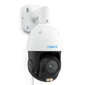 Reolink 4K 8MP UHD PTZ Outdoor Überwachungskamera PoE mit 5X 3D optischem Zoom, Auto-Tracking, Farbnachtsicht, smarte Personen-/Fahrzeug-/Tier-Erkennung, Zwei-Wege-Audio, 24/7 Aufzeichnung, RLC-823S1