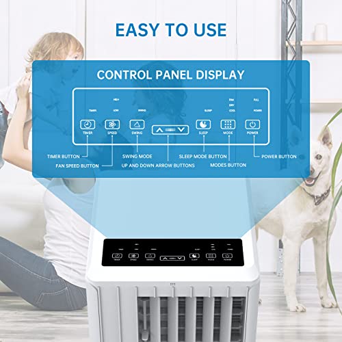 Mobiles Klimagerät 9000 BTU, Portable Klimaanlage mit Abluftschlauch, 3-in-1 Klimaanlage Ventilator Luftentfeuchter, Mobile Klimaanlage,Timer & Fensterkit für Schlafzimmer Büro Wohnung – Bild 6