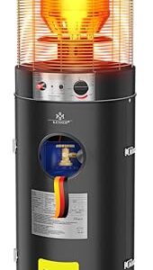 KESSER® Heizstrahler Gas KE12 Heizpilz für Terrasse Terrassenheizer Terrassenheizstrahler, Freiluftheizung 10 kW Gasheizstrahler gasheizer, Wärmestrahler, Heizgerät - inkl. Schutzhülle, Schwarz
