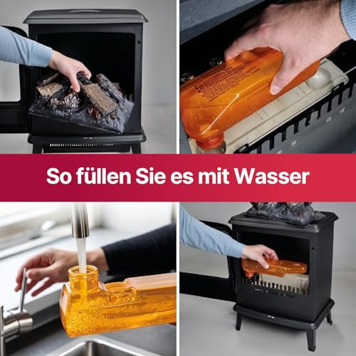 Dimplex Elektrokamin Evandale - Elektrokamin mit Heizung und Kaminfeuer - 1000W / 2000W - Wasserdampf Kamin - LED Optimyst 3D Flammeneffekt - Inklusive Fernbedienung - Black – Bild 4