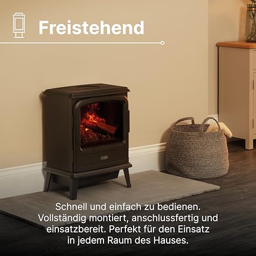 Dimplex Elektrokamin Evandale - Elektrokamin mit Heizung und Kaminfeuer - 1000W / 2000W - Wasserdampf Kamin - LED Optimyst 3D Flammeneffekt - Inklusive Fernbedienung - Black – Bild 9