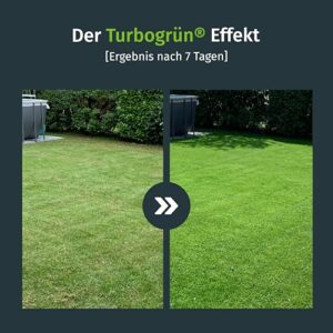 Alternative view of Turbogrün Rasendünger mit Unkrautvernichter, 250m²-Bundle, gesunder Rasen verdrängt Moos, Ideal für Frühjahr und Sommer, geeignet für Streuwagen, staubarmes Granulat, Rasen dünger