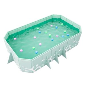 Klappbarer Pool, Faltbarer – Efficient Nicht aufblasbarer Verdickter tragbarer, Klapppool Bodenpool Schwimmbad Harter, im Freien für Sommerwasserpartys Garten | Multipurpose Outdoor Indoor Utility