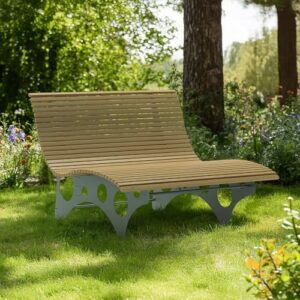Alternative view of Home Deluxe Wellenliege NIRA Teak - 148 cm