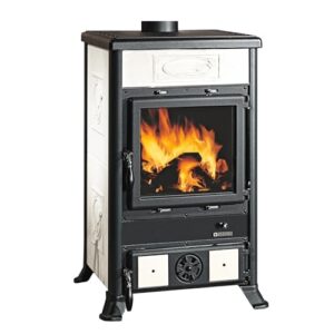 Alternative view of La Nordica Kaminofen Rossella R1 Weiß Infinity, Gusseisen, Heizofen, 8,8 kW, Weiß, Holz