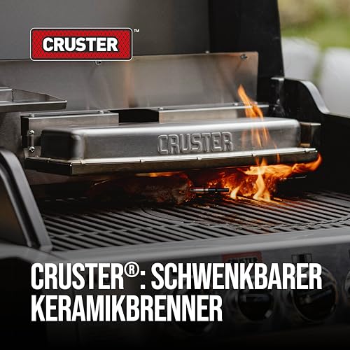 Enders® Gasgrill UNIQ 3 IK CRUSTER®, 3-Edelstahlbrenner, mehrstufige Drehregler, 800 °C TURBO ZONE™, SWITCH GRID™, HEAT RANGE™, SIMPLE CLEAN™, doppelwandige Garhaube, GN ½ Container #8700 – Bild 2