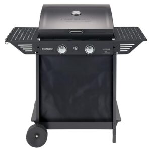 Campingaz Gasgrill Xpert 200 LXD | BBQ Gas-Grillwagen mit 2 aluminisierten Gas-Brennern | Deckel mit Thermometer | 7.1 kW Leistung | Warmhalterost | 2 klappbare Seitentische