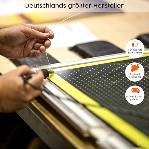 Könighaus Infrarotheizung - 600 Watt - Eco-Modell - weißer Rahmen - TÜV SÜD - 5 Jahre Herstellergarantie Elektroheizung mit Überhitzungsschutz - inkl. Thermostat – Bild 7