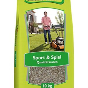 CLASSIC GREEN Rasensaat Sport und Spiel Rasensaat 10kg | Grassamen | Rasensamen 10kg | Rasensamen Sport und Spiel | Premium Rasensaat | Rasensaat Sport | Rasensaatgut | Rasensaat robust | Rasensamen Schatten
