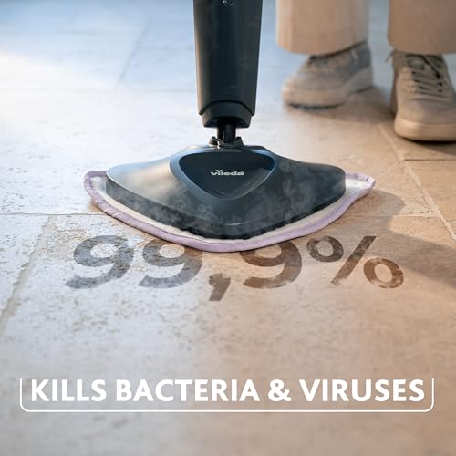 Vileda Steam Plus Pro Compact Dampfreiniger | Tötet bis zu 99,9% der Bakterien & Viren | Für empfindliche Böden | 4 Dampfstufen | Abstellunterlage | Eco-Verpackung – Bild 2