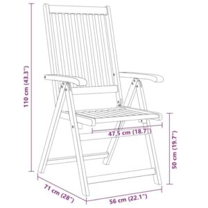 Alternative view of vidaXL 4X Akazienholz Massiv Gartenstuhl Klappbar Stuhl Stühle Klappstuhl Holzstuhl Essstuhl Gartenmöbel Balkonstuhl Terrassenstuhl