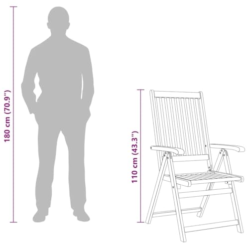 vidaXL 4X Akazienholz Massiv Gartenstuhl Klappbar Stuhl Stühle Klappstuhl Holzstuhl Essstuhl Gartenmöbel Balkonstuhl Terrassenstuhl – Bild 3