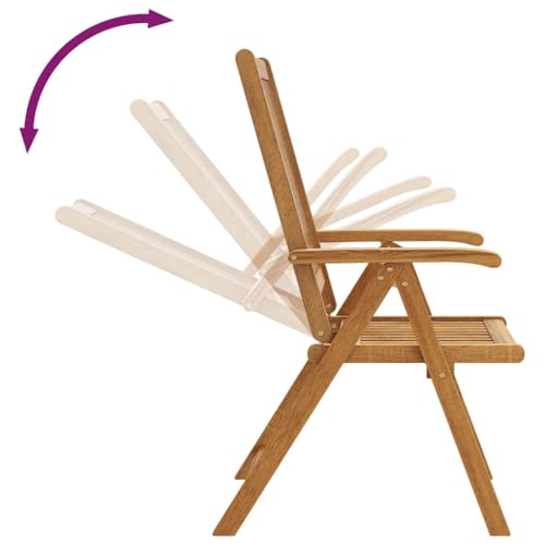 vidaXL 4X Akazienholz Massiv Gartenstuhl Klappbar Stuhl Stühle Klappstuhl Holzstuhl Essstuhl Gartenmöbel Balkonstuhl Terrassenstuhl – Bild 4